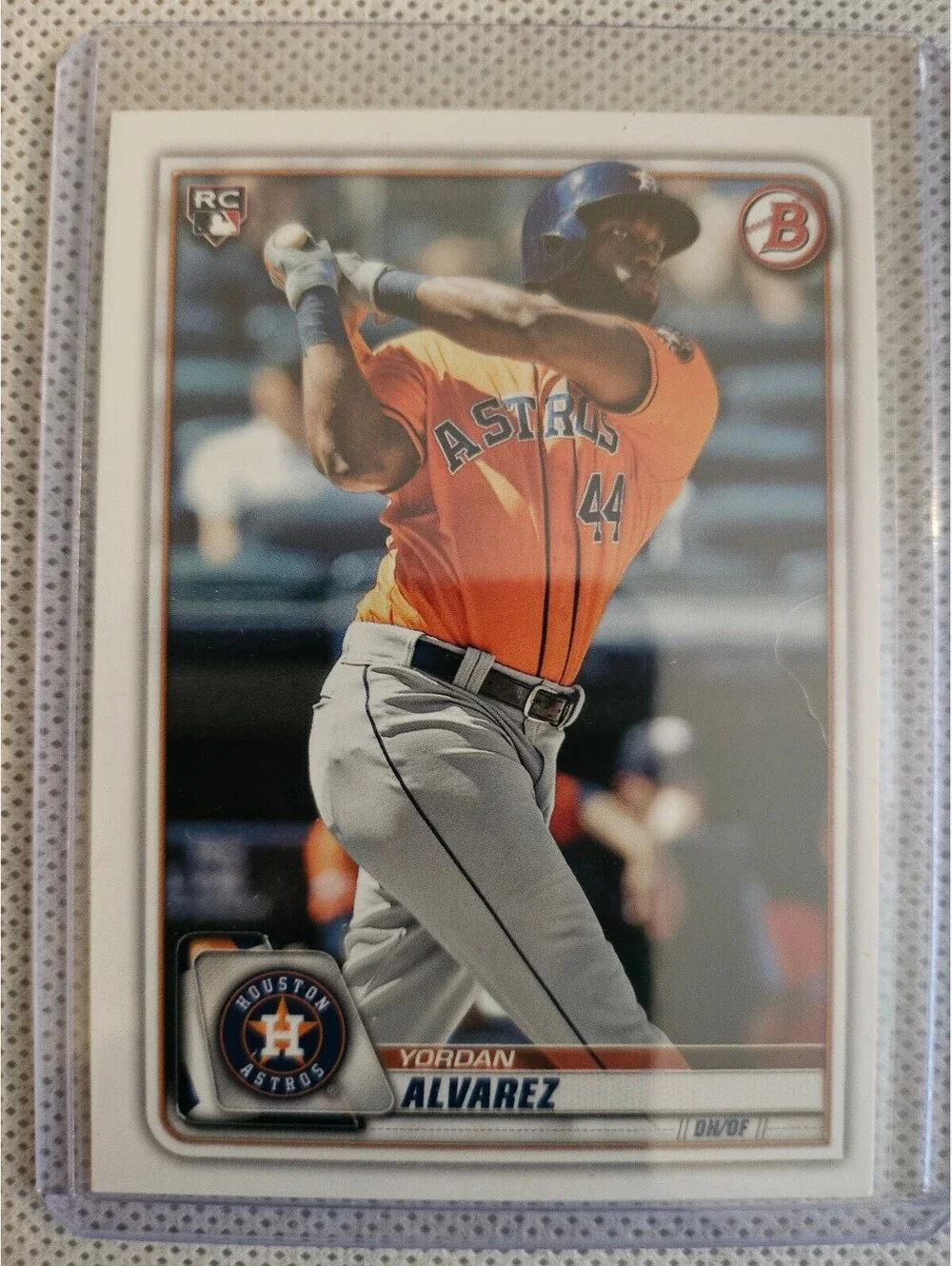 Yordan Alvarez 2020 Topps Bowman Rookie Raw MLB Baseball Card #25 Houston Astros